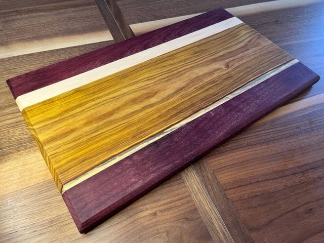 Maple, Padauk, Yellowheart and Wenge Cutting Board store